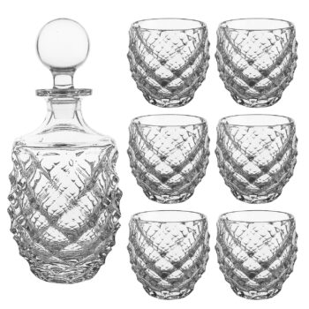 7 Piece Crystal Whiskey Decanter Set