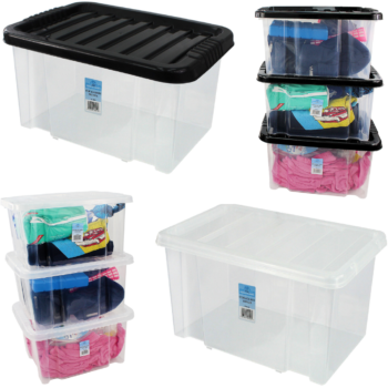 24 Litre Clear Plastic Storage Box