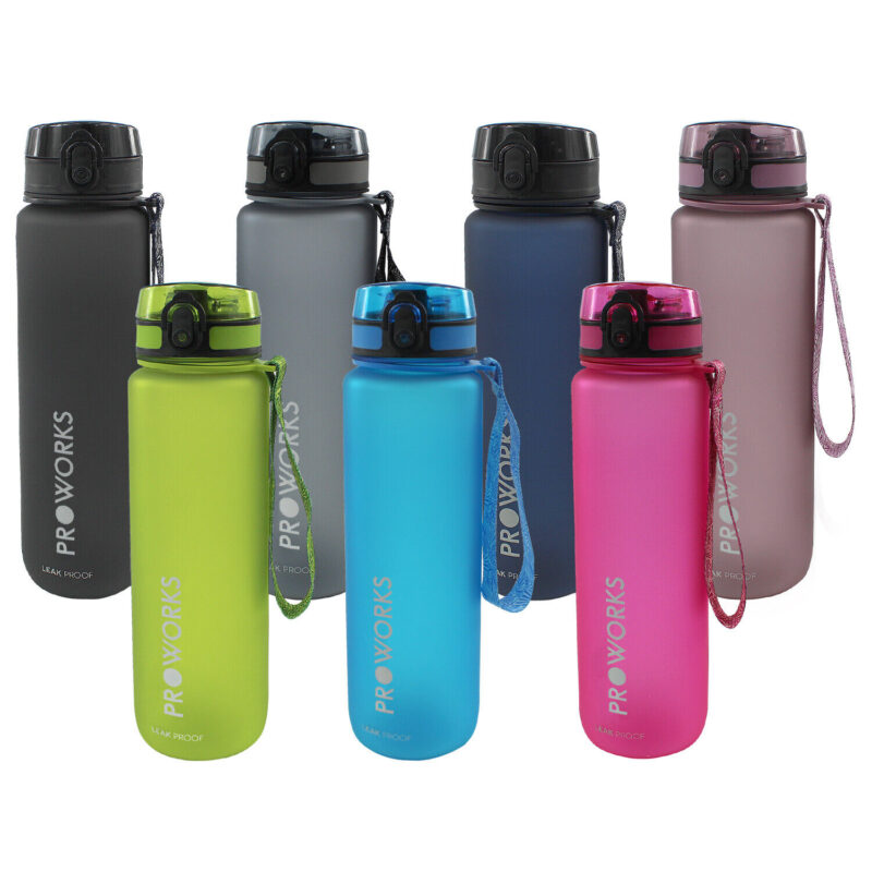 Proworks 1L BPA Free Flip Top Leakproof Sports Bottle