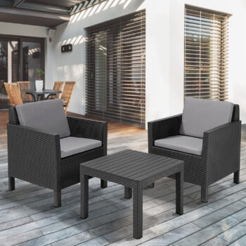 Keter Chicago Seater Grey Balcony Set WeeklyDeals4Less