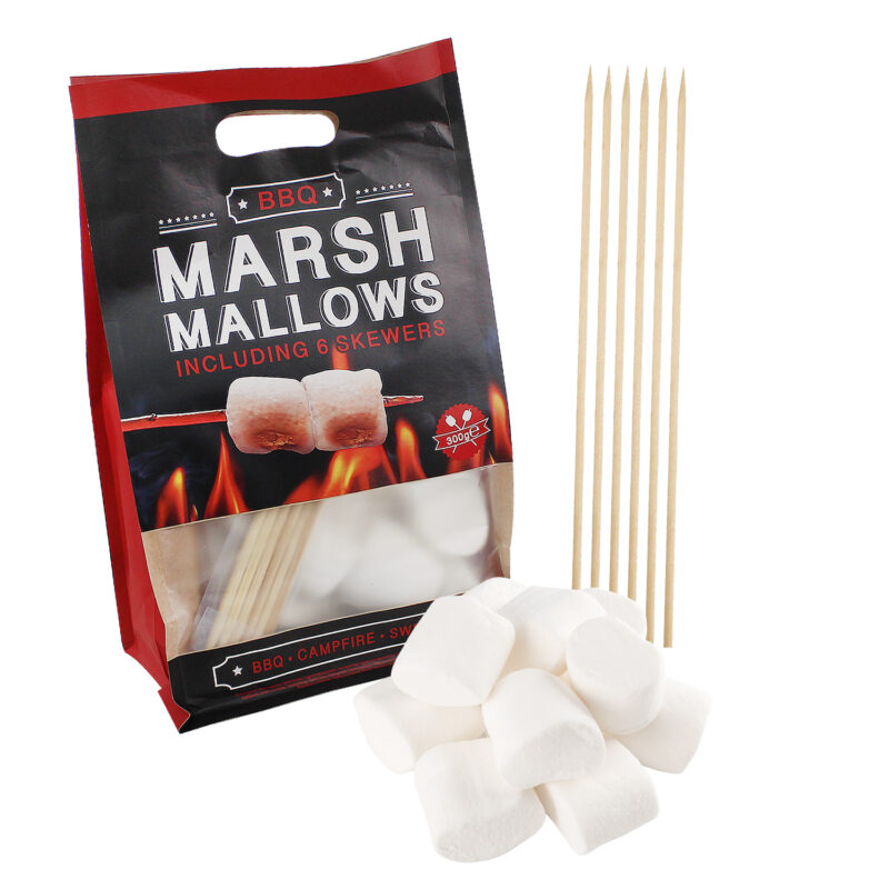 300g Bag of BBQ Marshmallows Including 6 Wooden Skewers