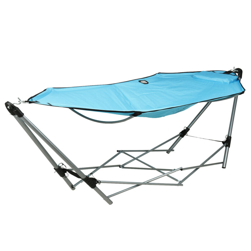 Foldable and Portable Hammock with Metal Stand & Carry Bag