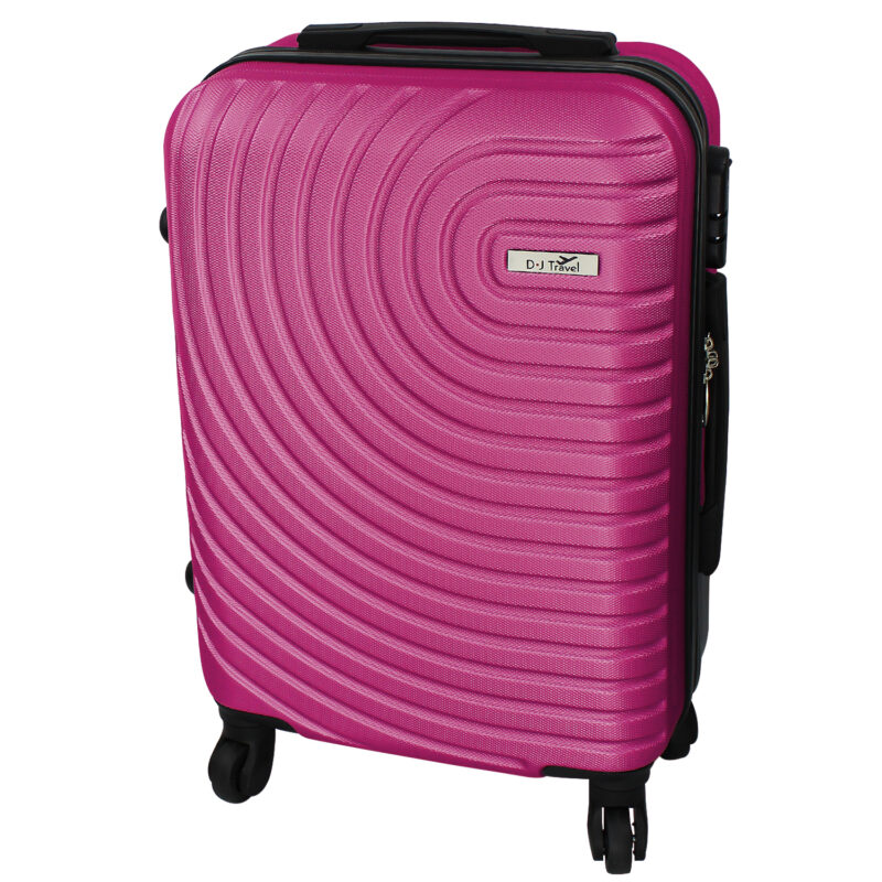 20" Fuchsia Pink 4 Wheel Hard Shell Cabin Size Suitcase