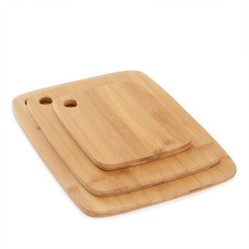Set of 3 Bamboo Chopping Boards - Small, Medium & Large