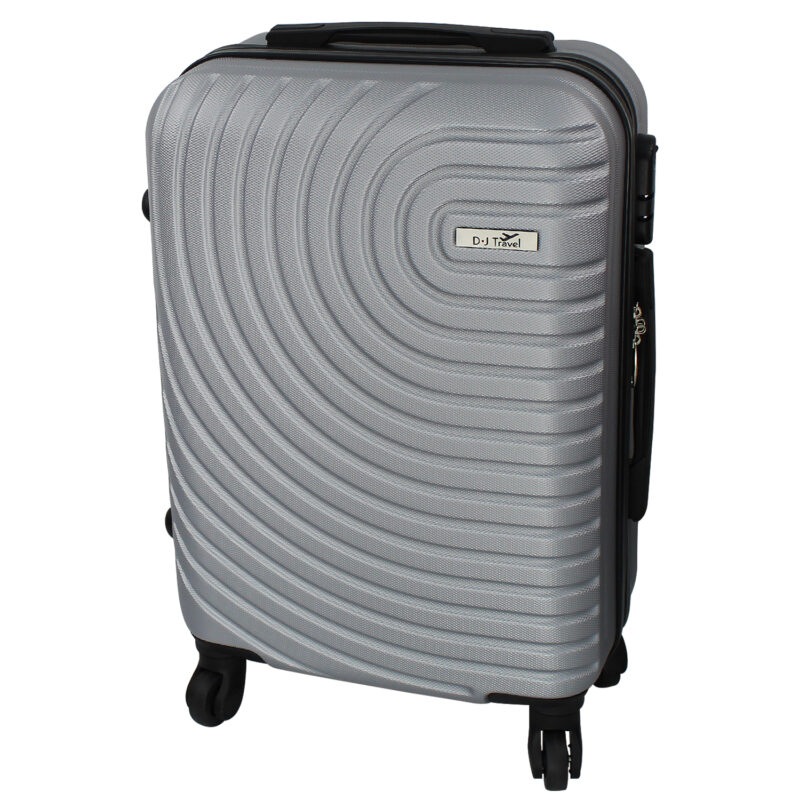 20" Silver 4 Wheel Hard Shell Cabin Size Suitcase