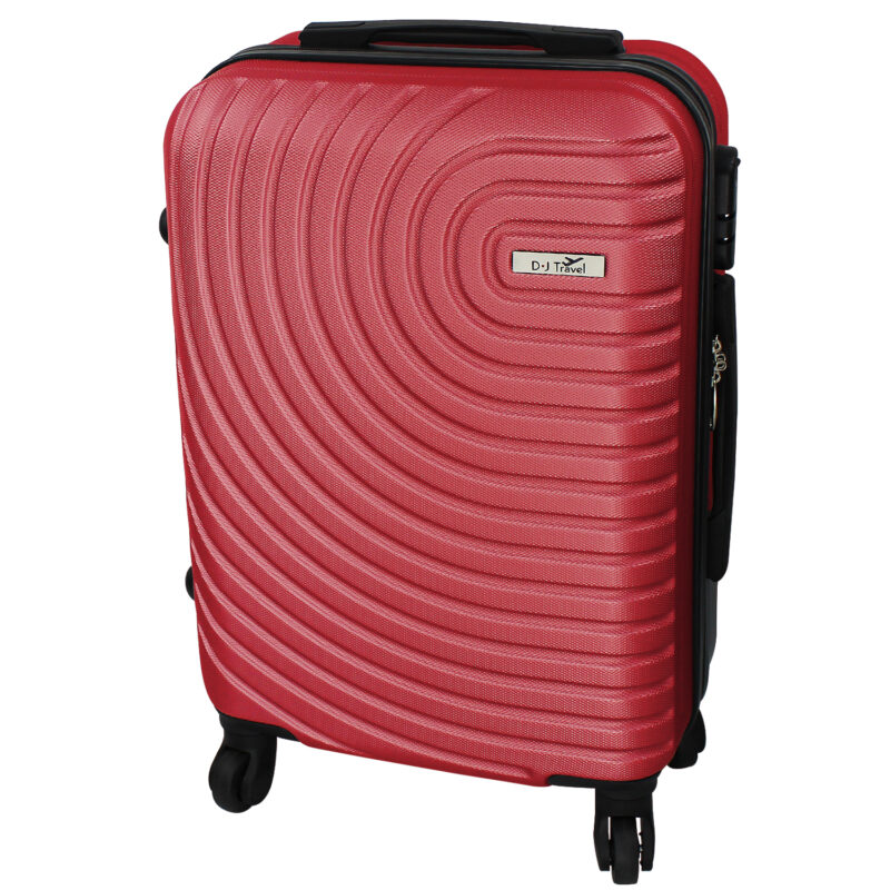 20" Red 4 Wheel Hard Shell Cabin Size Suitcase