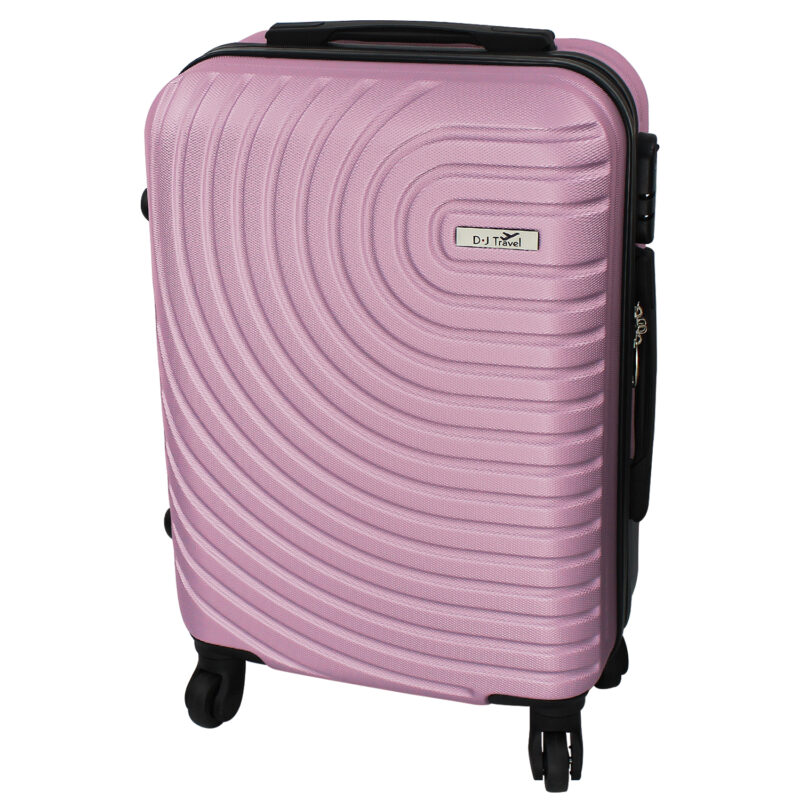 20" Light Pink 4 Wheel Hard Shell Cabin Size Suitcase