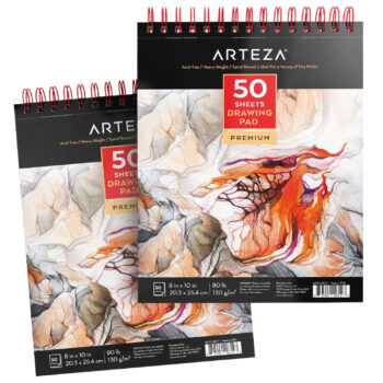 Arteza Pack of 3 Spiral Bound Drawing Pads