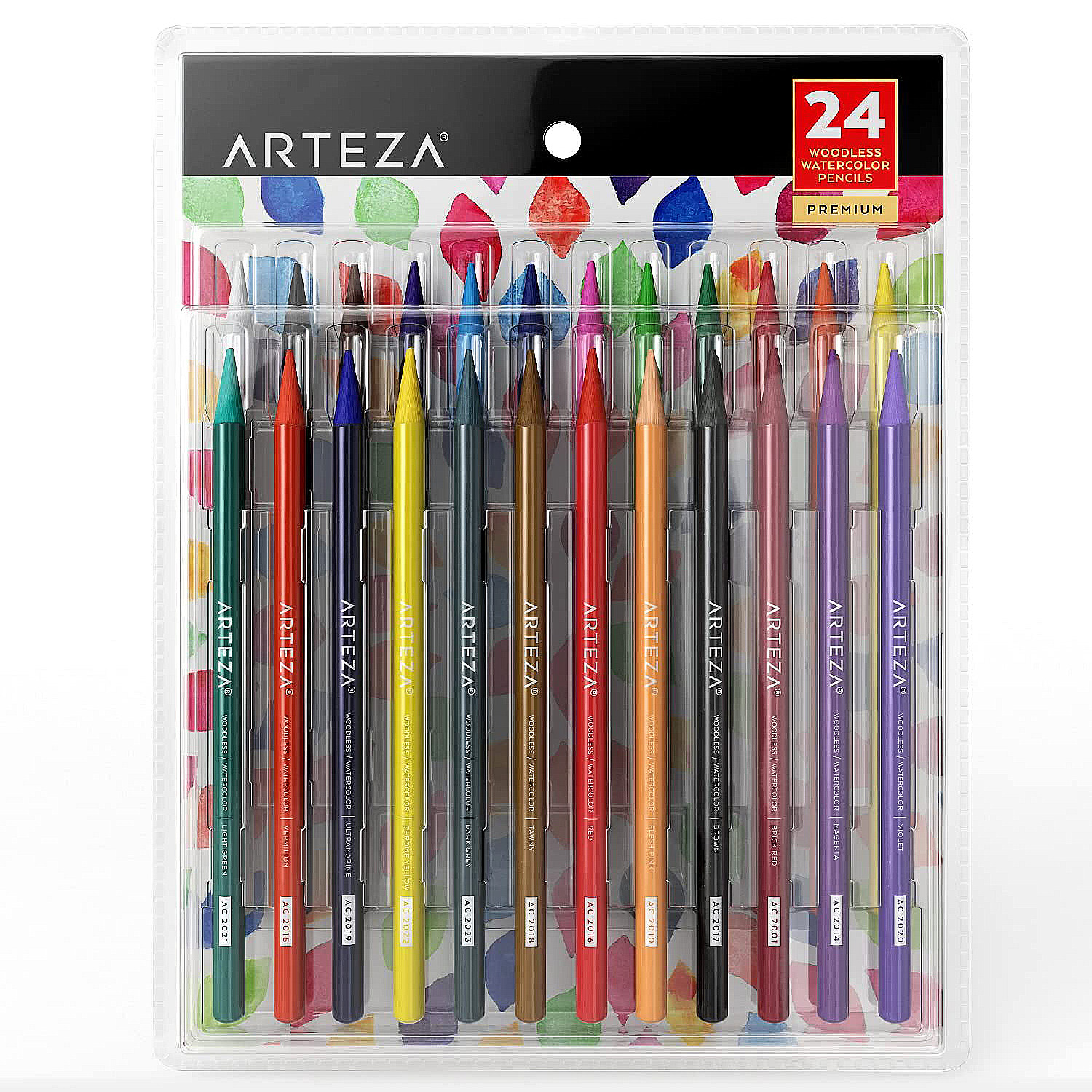 Arteza Premium Metallic Watercolor Pan 24pk