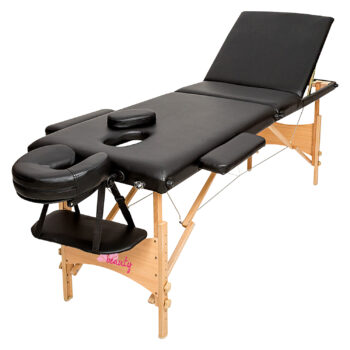 Black 3 Section Portable Massage Table