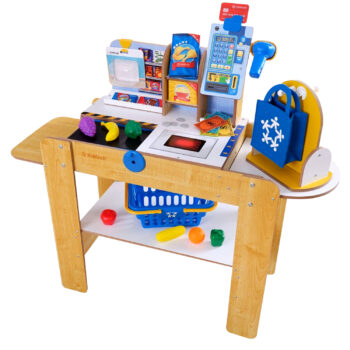 KidKraft Wooden Grocery Store with Self Checkout Centre Playset